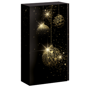 Pudełko prezentowe Christmas Deluxe czarne opakowanie na prezenty